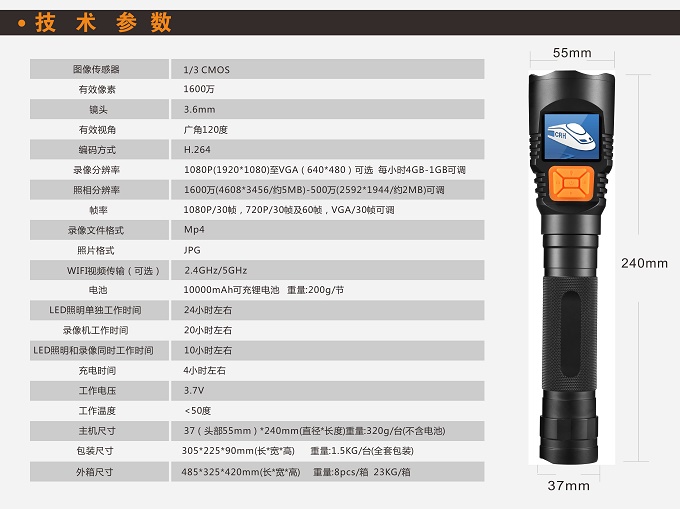 防爆高清摄像工作灯